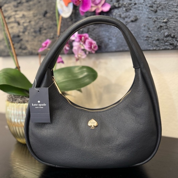 💥💥RESERVED STACY💥💥BLACK KATE SPADE KAYLA CRESCENT BAG NWT - Picture 4 of 12